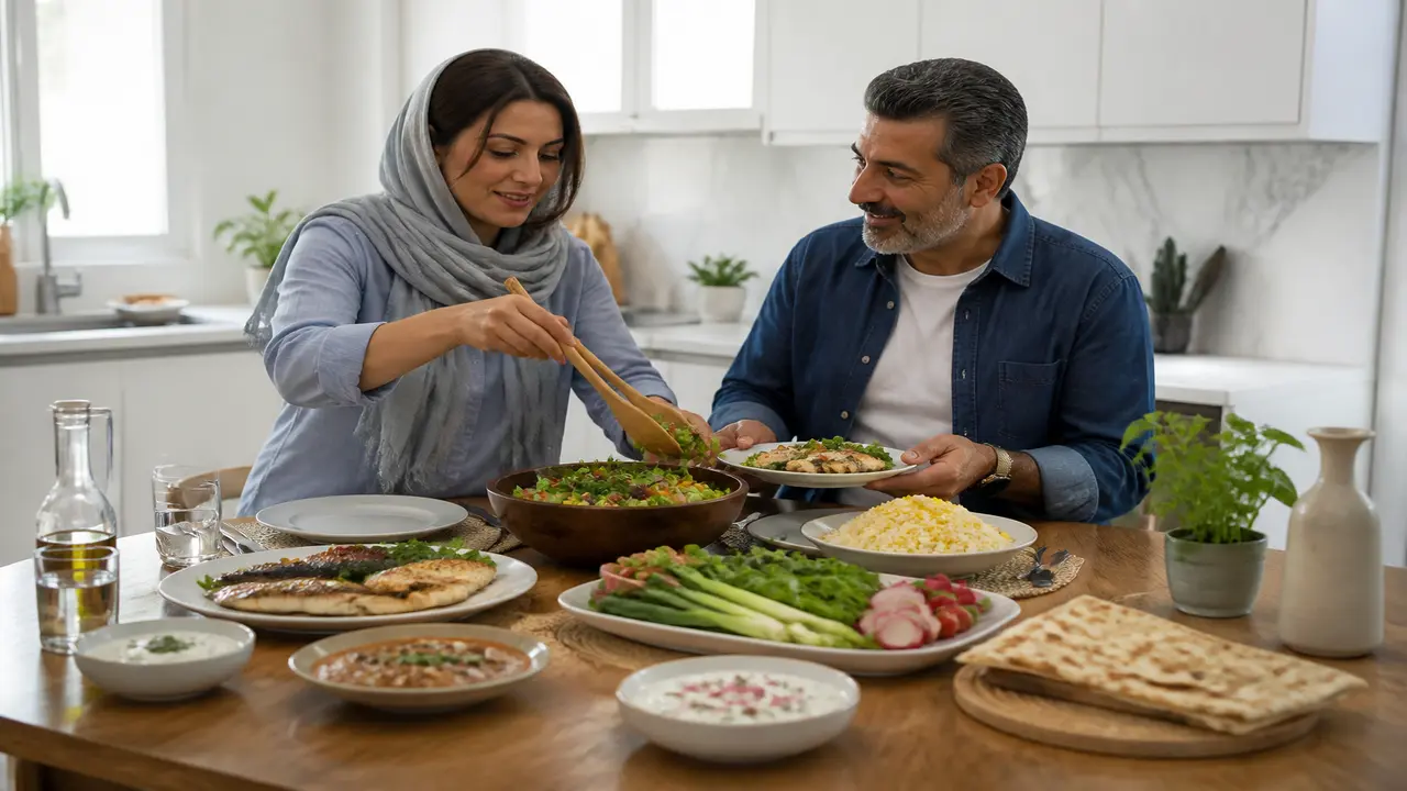 بشقاب غذای سالم به سبک DASH برای کاهش فشار خون