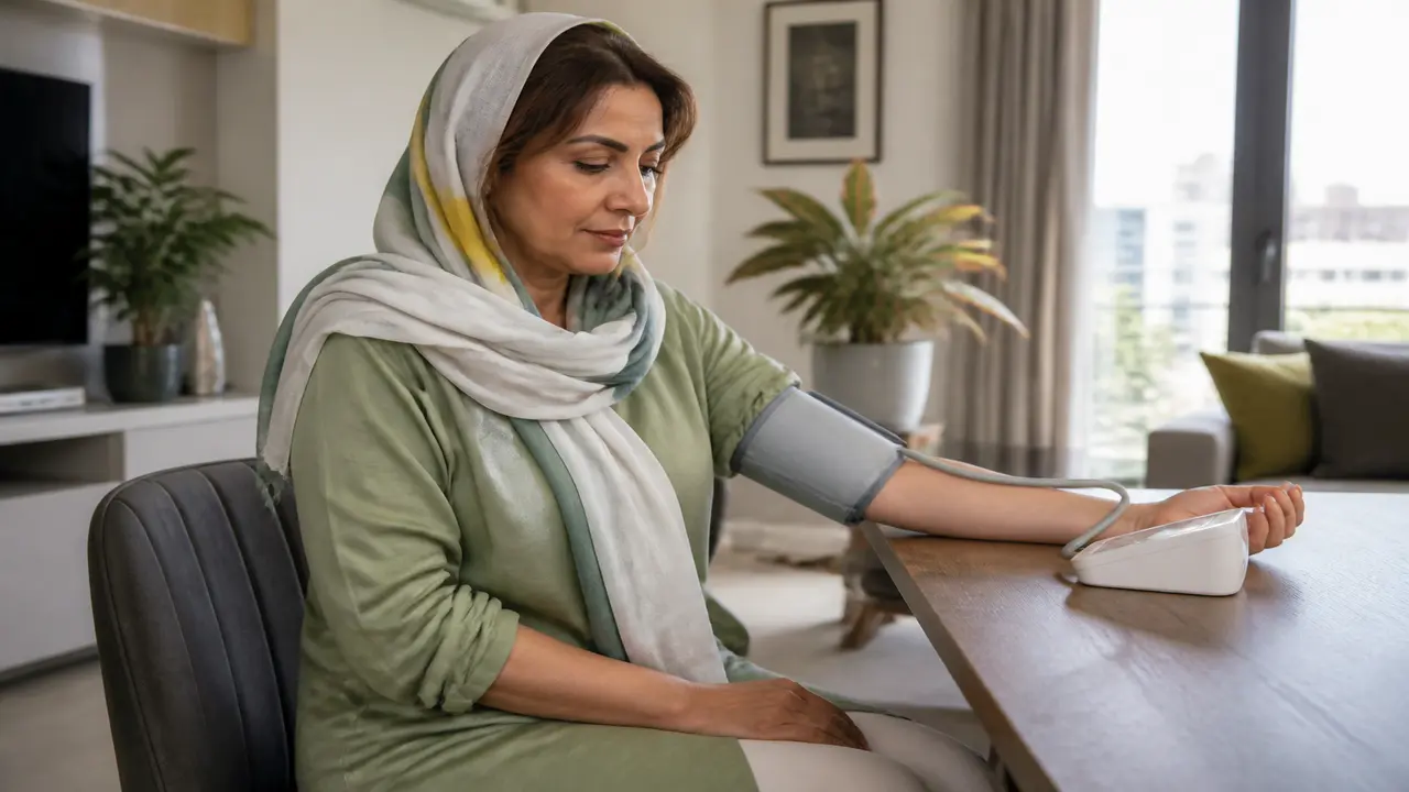 نحوه صحیح نشستن و بستن کاف برای اندازهگیری فشار خون در خانه