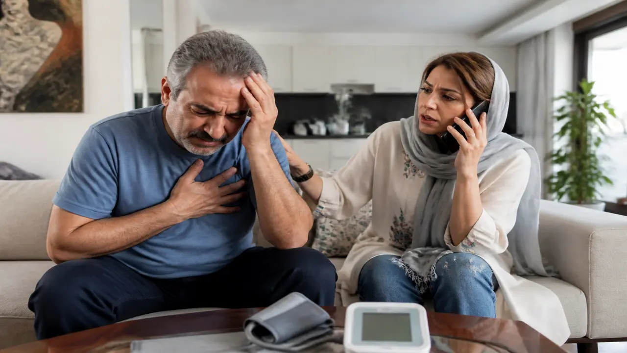 نمونه وضعیت اورژانسی فشار خون بالا در خانه