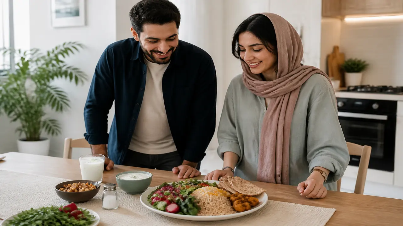 بشقاب غذای ایرانی متنوع برای پیشگیری از کمبود ریزمغذیها