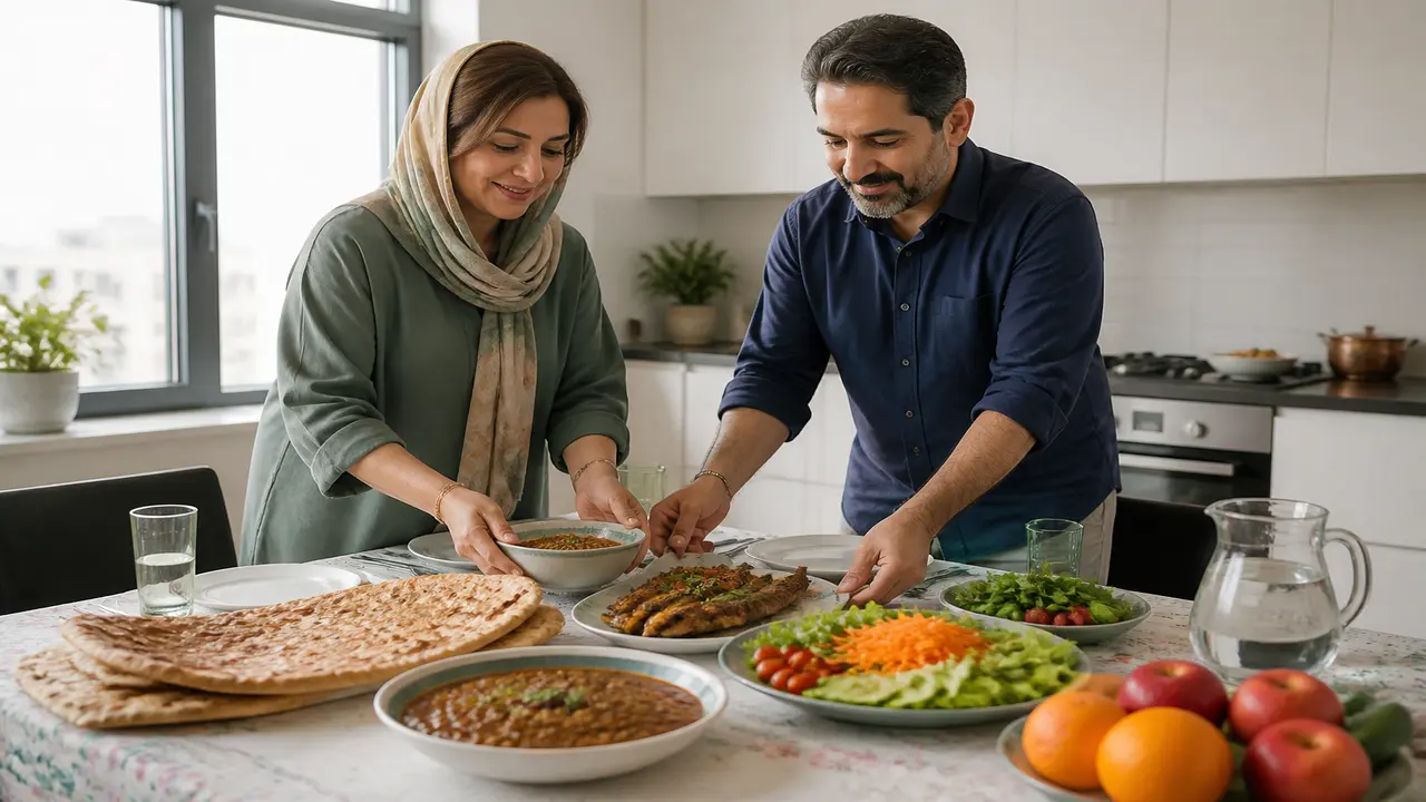 بشقاب غذای ایرانی مناسب برای بیلی روبین بالا