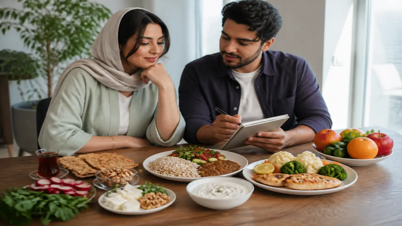 نمونه منوی روزانه کمنمک برای فشار خون بالا