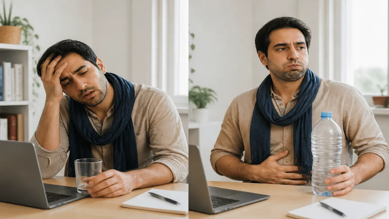 نشانههای کمآبی و مصرف بیش از حد آب در بدن