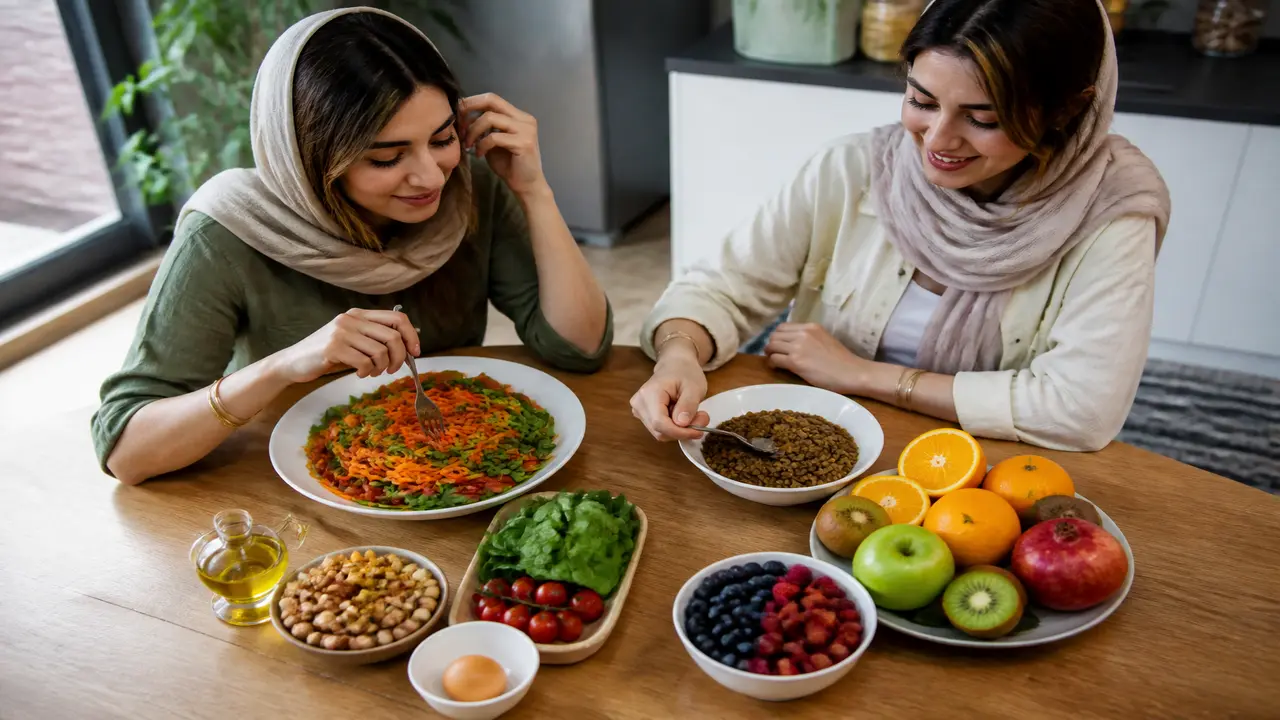 مقایسه ویتامین‌های محلول در چربی و در آب با غذاهای معمول