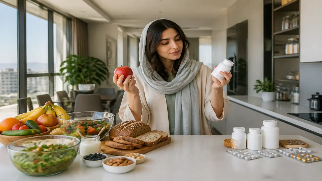 مقایسه دریافت ویتامین از غذا و مکمل