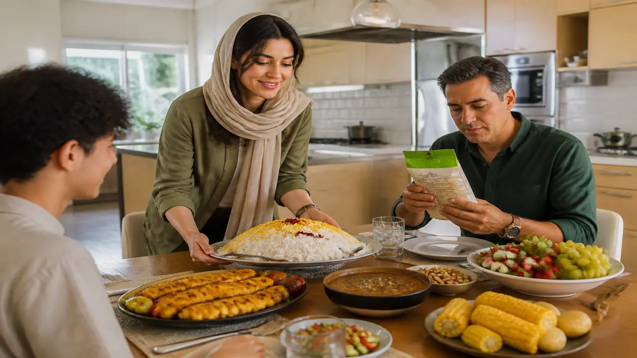 سفره ایرانی با غذاهای طبیعی بدون گلوتن