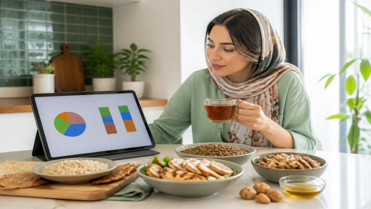 نمای کلی نسبت پروتئین، چربی و کربوهیدرات در رژیم متعادل