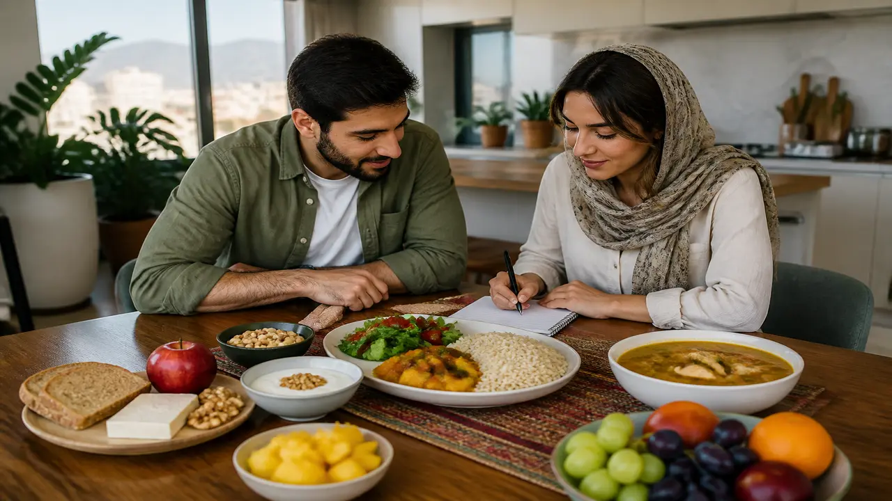 نمونه برنامه غذایی یک روزه ایرانی سالم