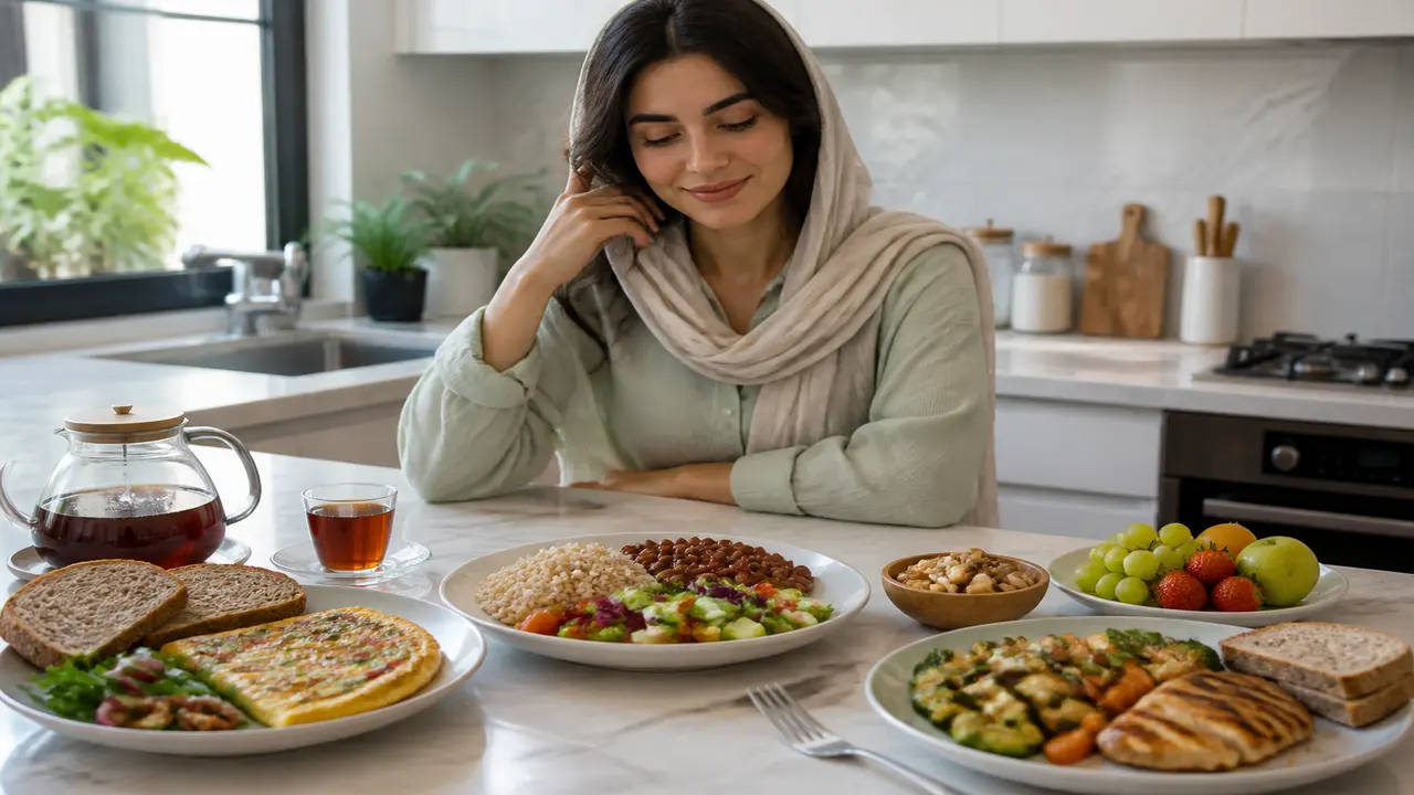 نمونه منوی یکروزه ایرانی برای مقاومت به انسولین