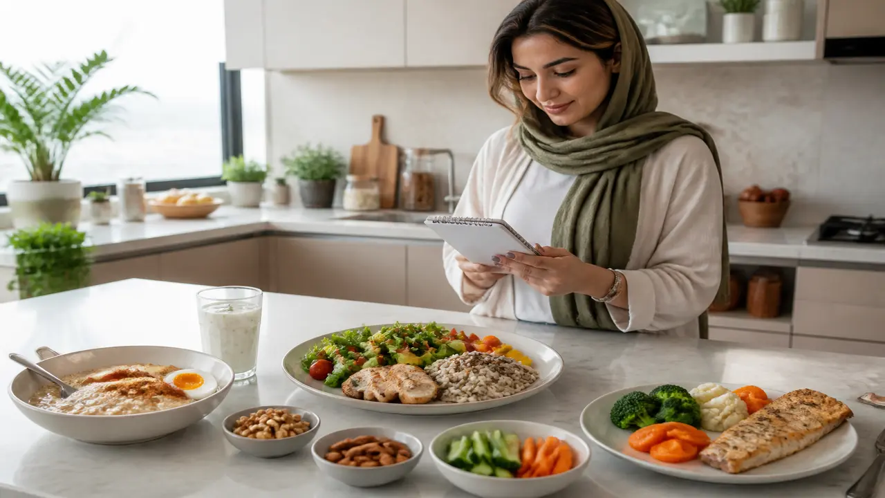 چیدمان وعدههای نمونه یکروزه برای سندرم تخمدان پلیکیستیک