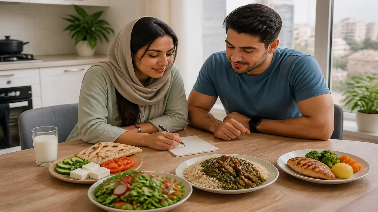 نمونه سفره روزانه بر اساس رژیم دش