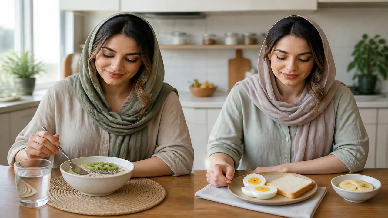 نمونه چیدمان صبحانه بر اساس نوع علامت غالب IBS