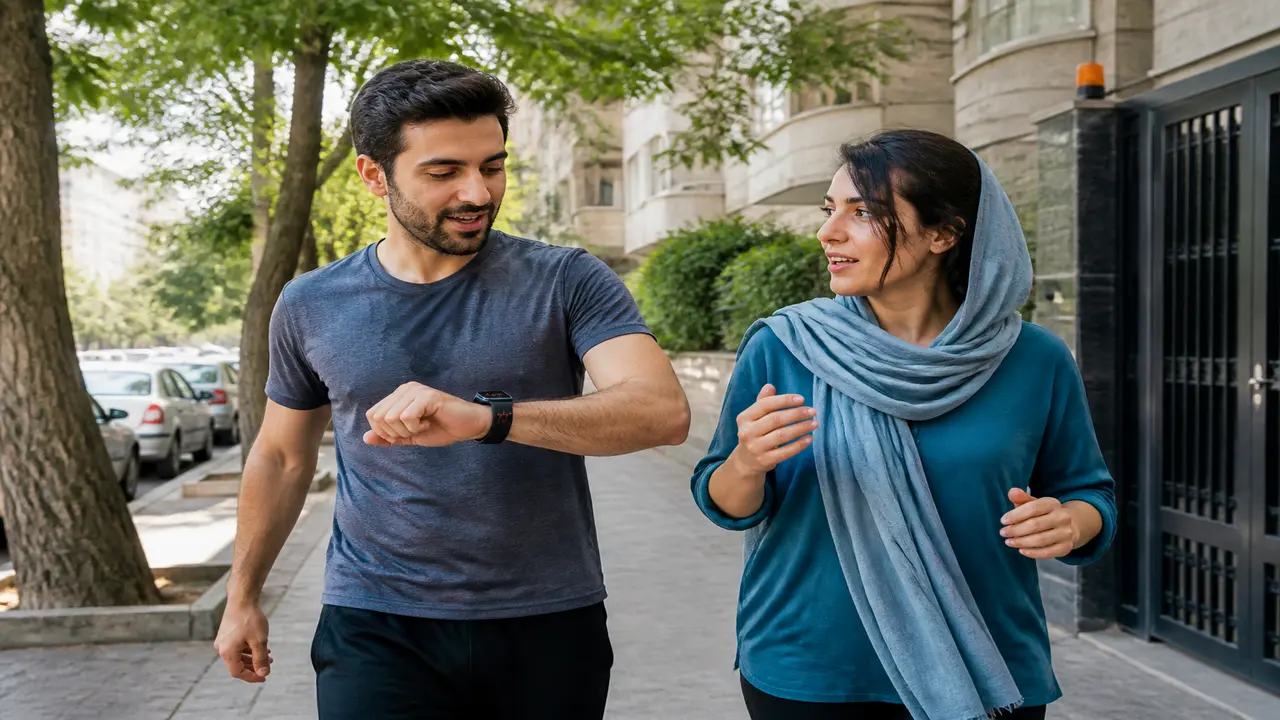 نمونه شدت مناسب پیاده روی برای لاغری